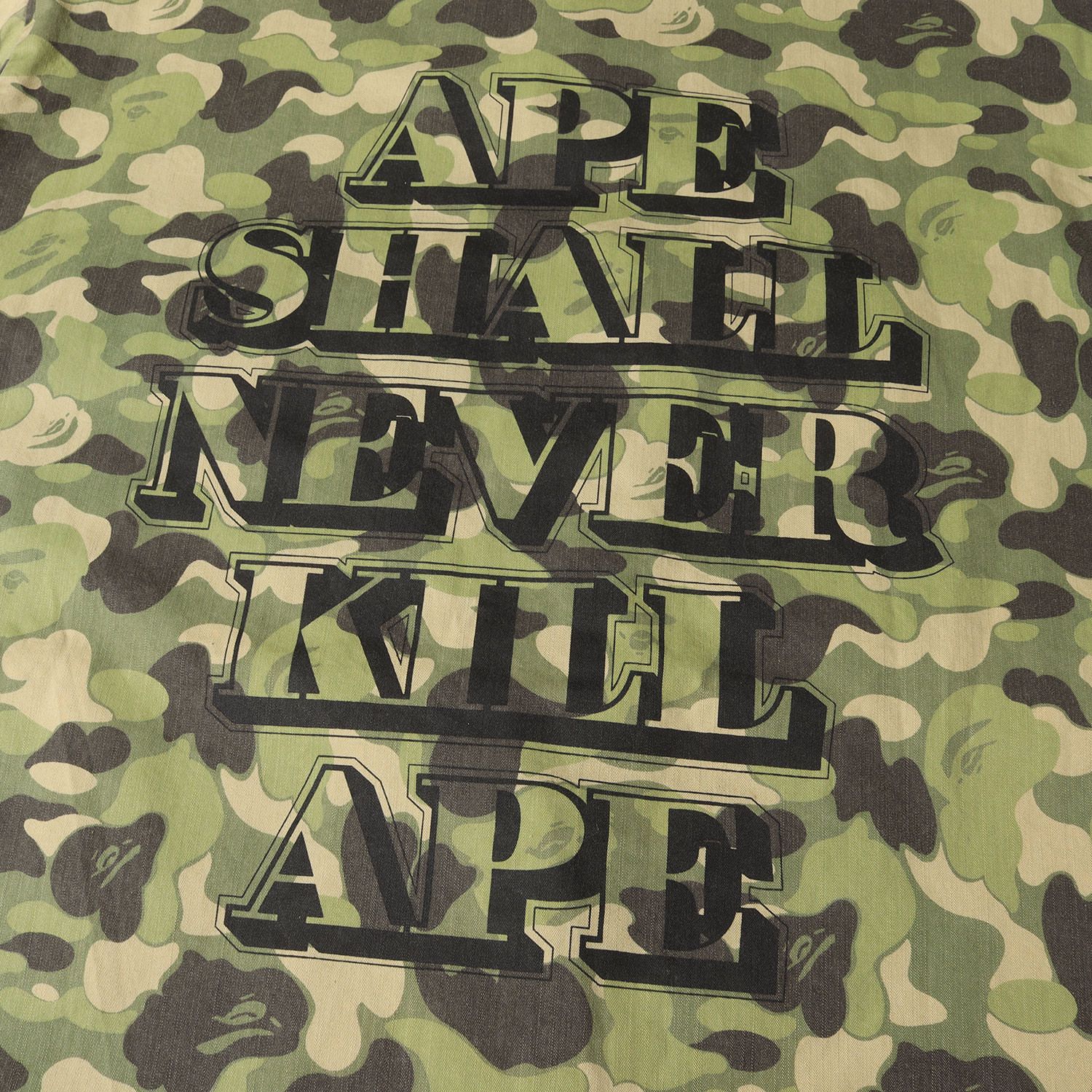 A BATHING APE ア ベイシング エイプ シャツ グリーンカモ サイズ:M