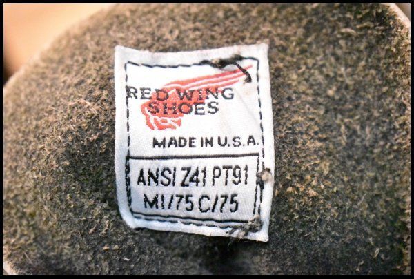 10 EEE PT 91刺繍 97年 レッドウィング 4420 黒 ブラッククローム バリスティックナイロントゥ 2218 ロガーブーツ redwing FL 356 スウェット フィット感