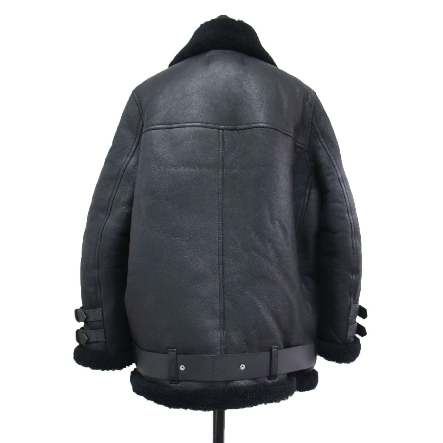 ACNE STUDIOS ライダースジャケット 羊革 サイズ34 カバー付き ACNE STUDIOS アクネ ストゥディオズ ジャケット ブラック 黒 サイズ