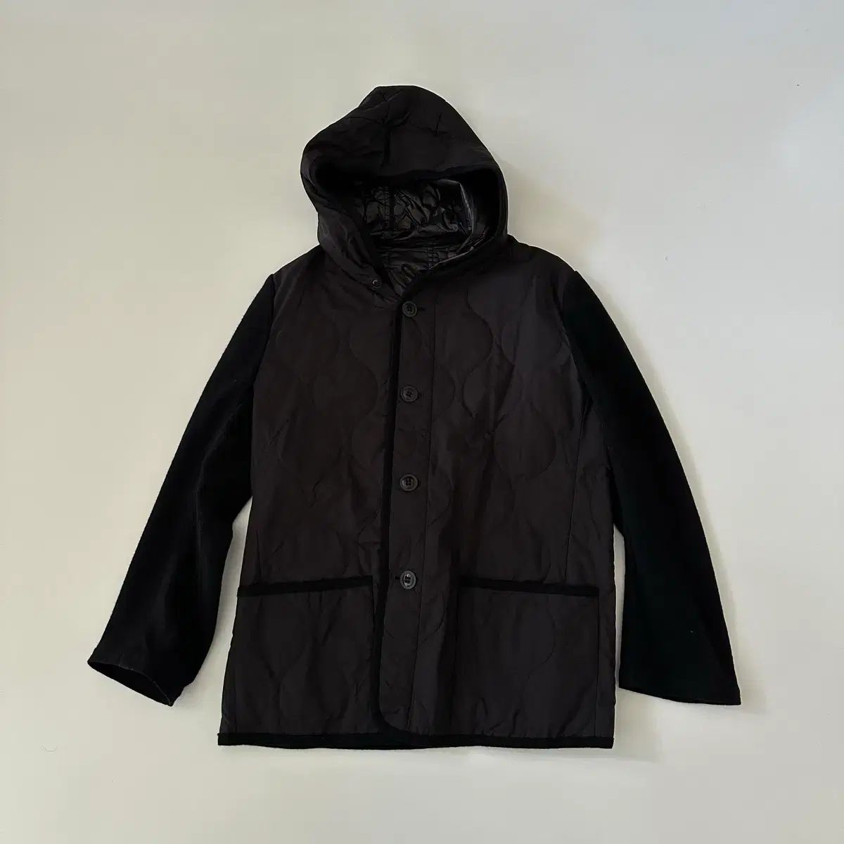 Y's ヨウジヤマモト　ジャケット　黒アウター　フード YOHJI YAMAMOTO ヨウジヤマモト Y's フード ジャケット - メルカリ