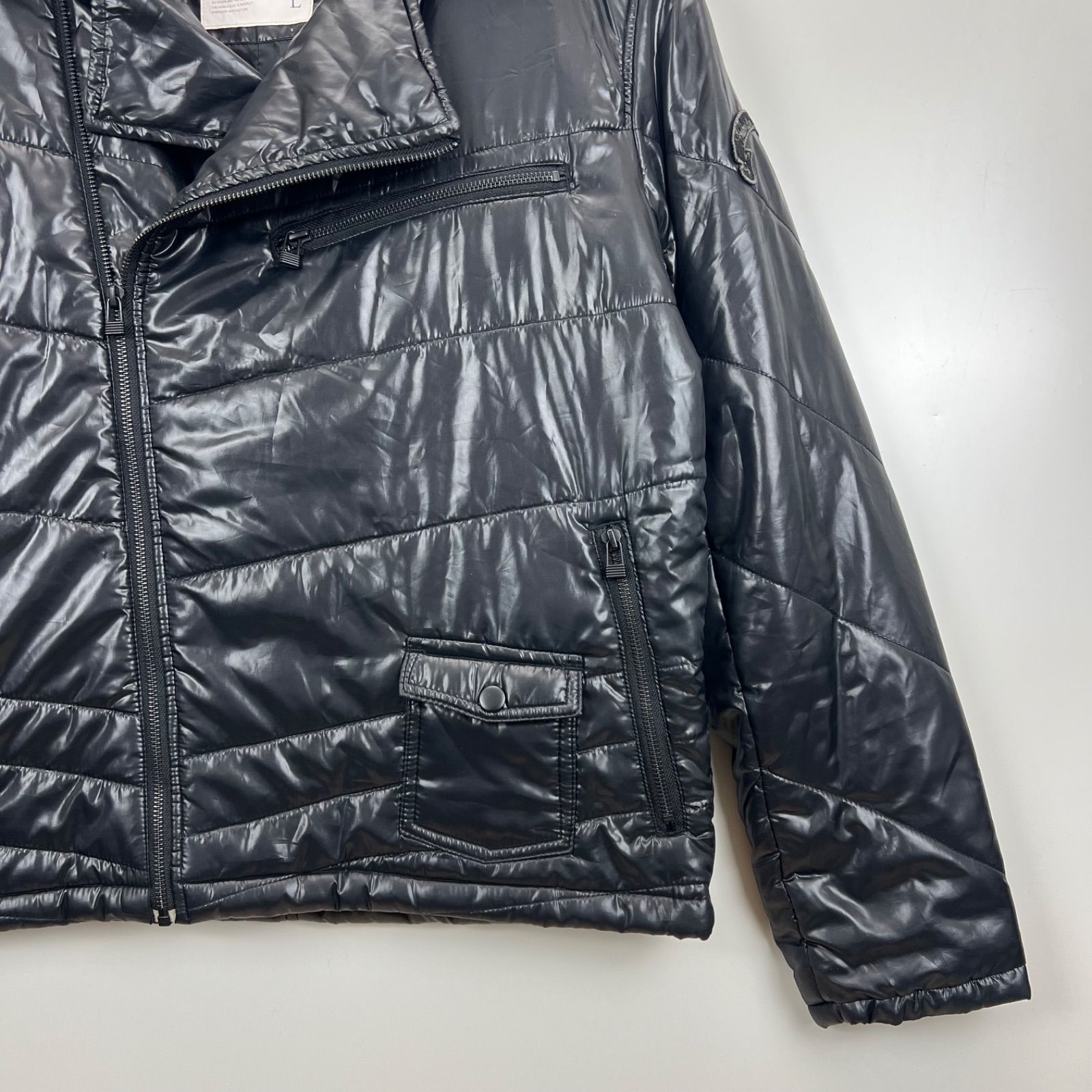 00s y2k Monarchy ナイロンライダース 刺繍 ジップアップ M 00s y2k Monarchy ナイロンライダース 刺繍 ジップアップ M