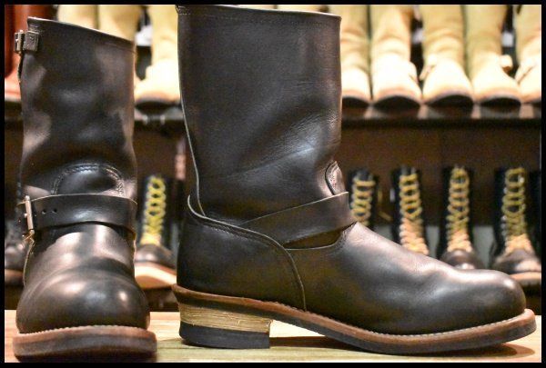 10 D 12年 レッドウィング 9085 エンジニア 黒 ブラックハーネス スチールトゥ 2268 ブーツ redwing FL 364