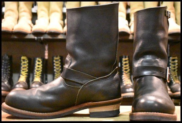 10 D 12年 レッドウィング 9085 エンジニア 黒 ブラックハーネス スチールトゥ 2268 ブーツ redwing FL 364