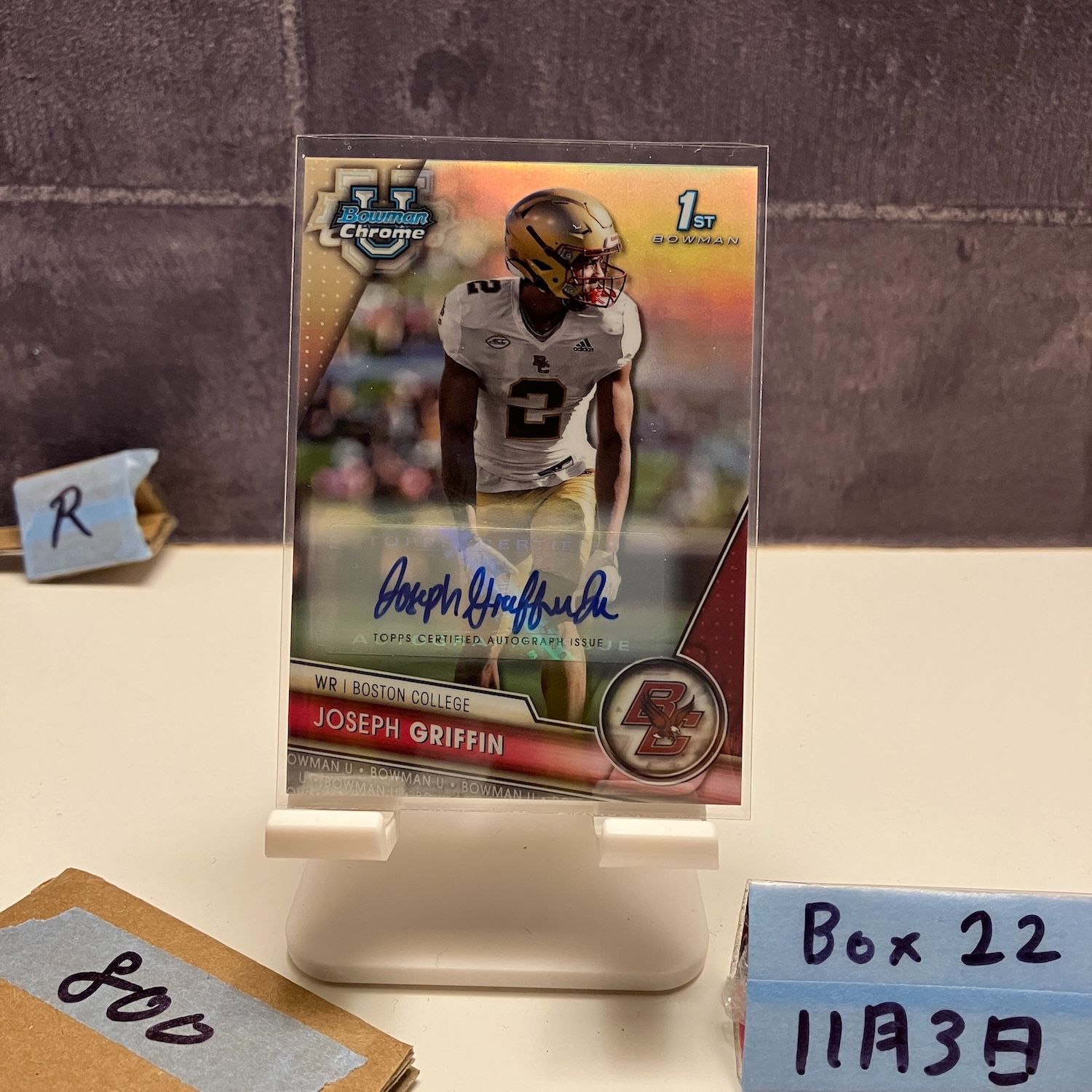 2023 Topps 1st Bowman University Chrome Joseph Griffin 131/499