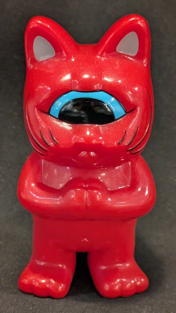 REALHEAD フォーチュンキッド 赤成型/グレー耳/黒水色目/小判=黒真