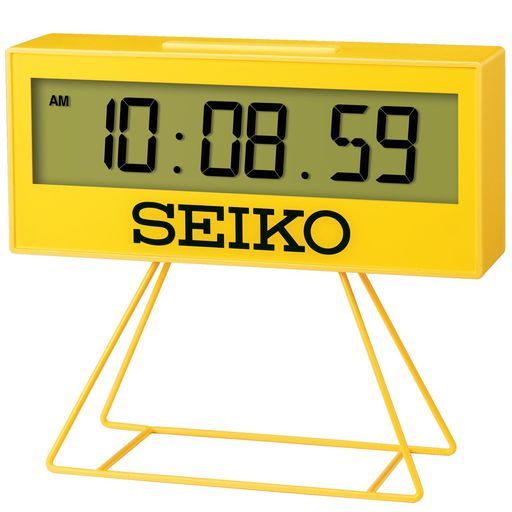SEIKO デジタル時計 イエロー セイコークロック(SeikoClock)目覚まし時計置き時計デジタルミニ