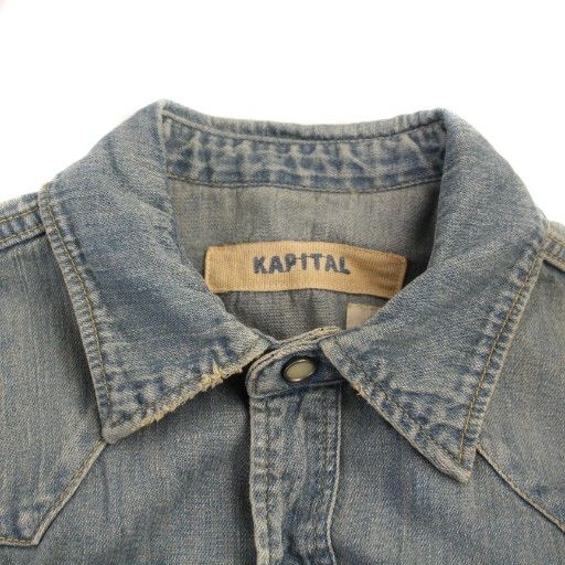 美品 KAPITAL インディゴ シャツ 2 M キャピタル レア デニム KAPITAL（シャツ/ブラウス(長袖/七分)）のフリマアイテム一覧