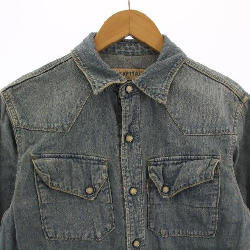 美品 KAPITAL インディゴ シャツ 2 M キャピタル レア デニム KAPITAL（シャツ/ブラウス(長袖/七分)）のフリマアイテム一覧