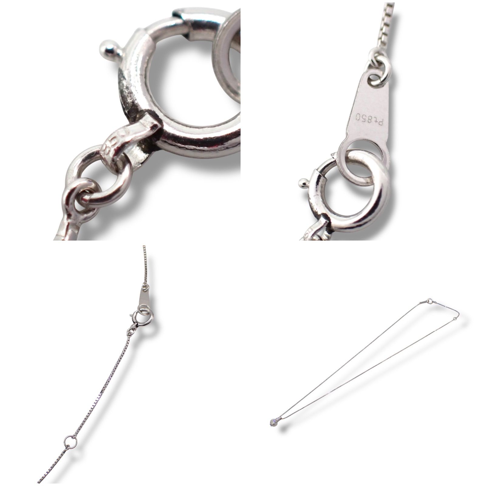 2/美品 田崎真珠 タサキ Pt850×Pt900 ダイヤ0.31 ネックレス TASAKI（タサキ） 田崎真珠 Pt850/900 プラチナ ダイヤ 1粒ダイヤ 鑑定