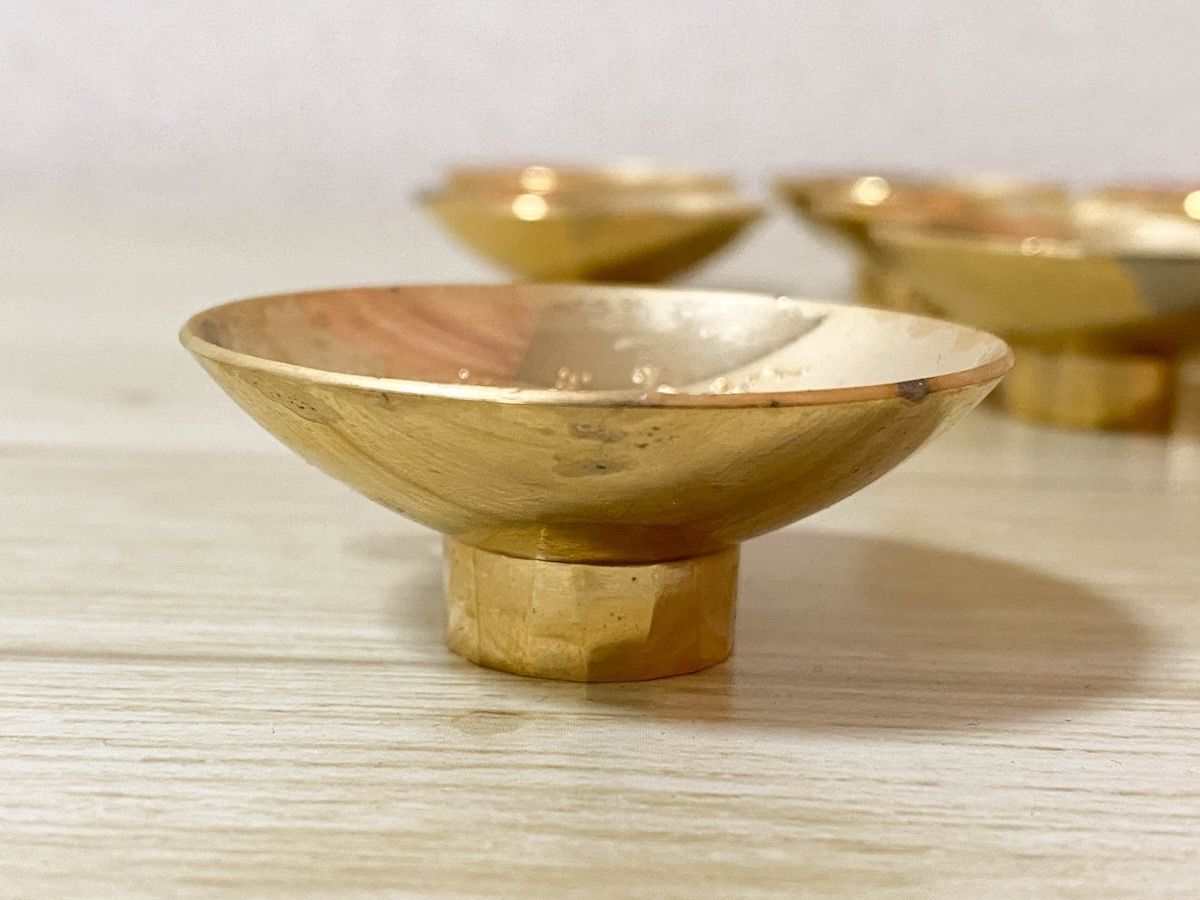 ZK222】GPメッキ 黄金十二支 盃 ×12点 セット 箱入 金メッキ 縁起物