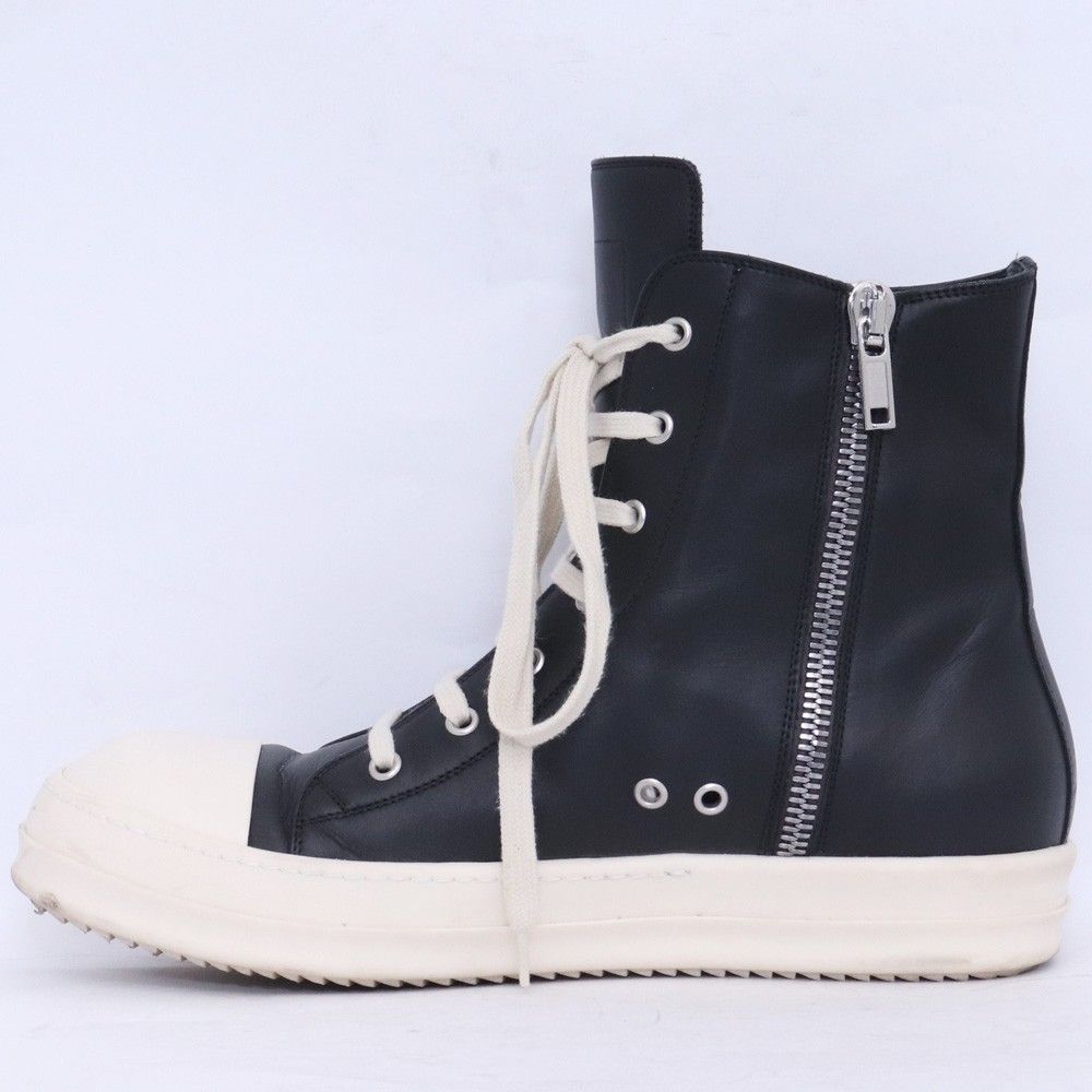 27cm相当 RICK OWENS RAMONES レースアップレザーハイカットスニーカー