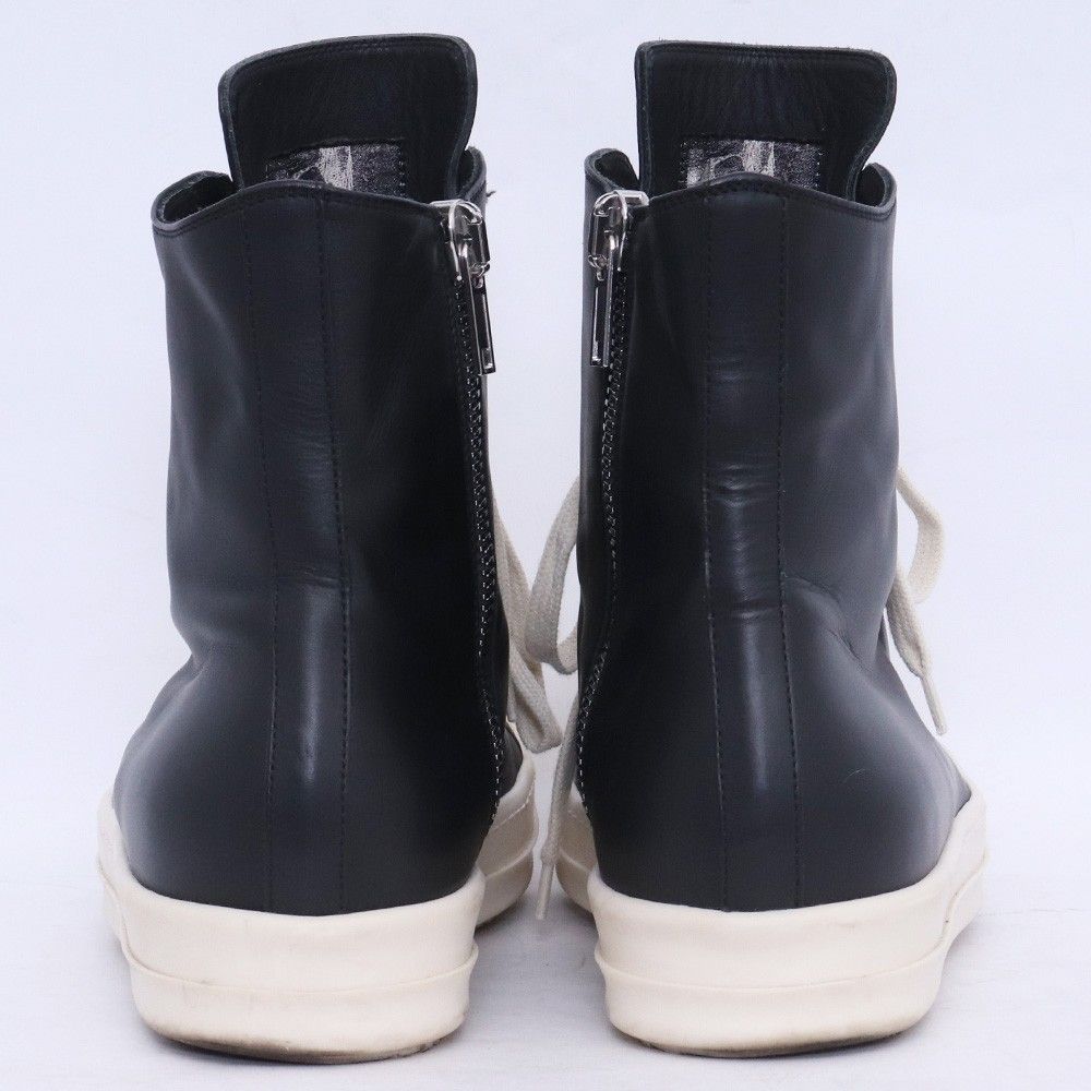 27cm相当 RICK OWENS RAMONES レースアップレザーハイカットスニーカー