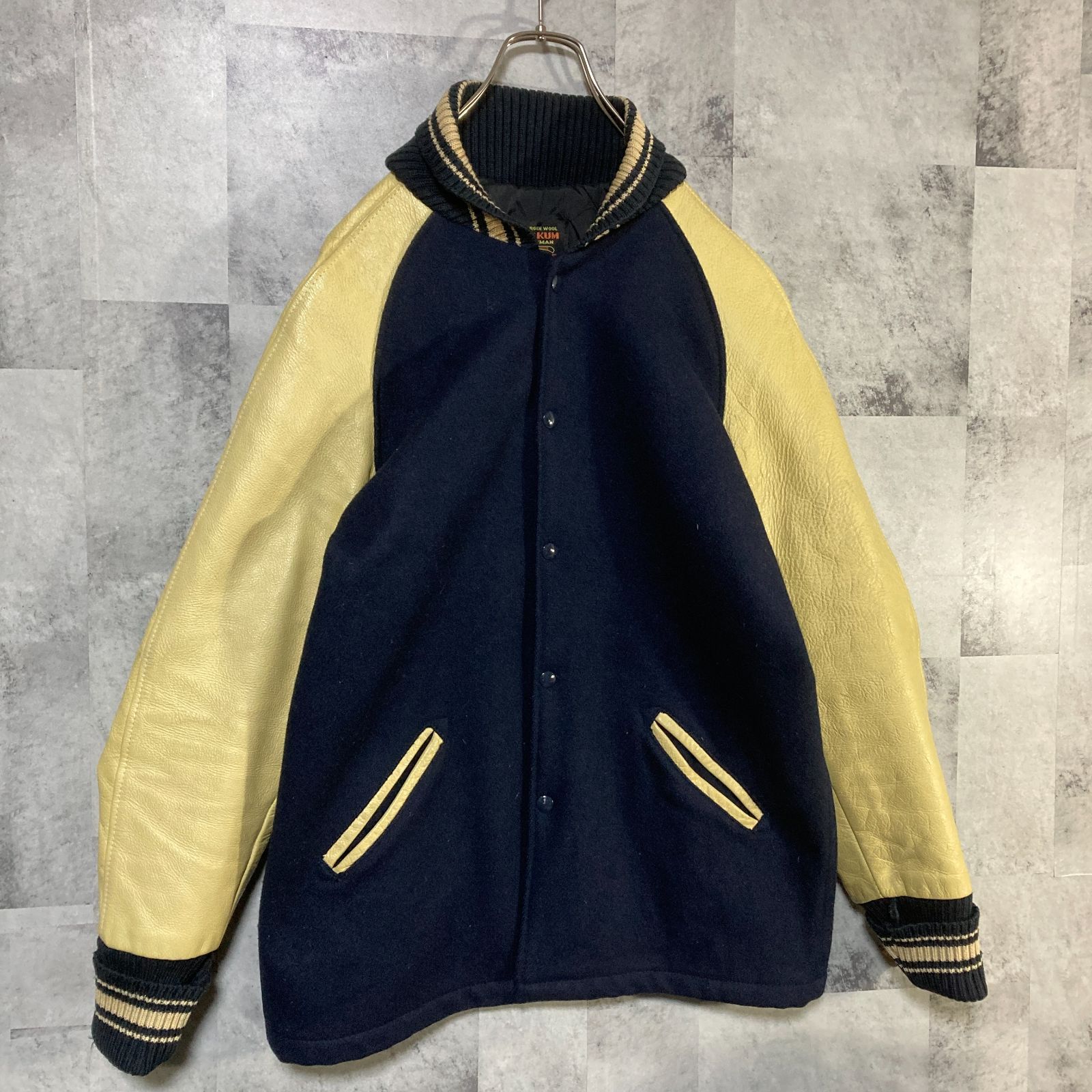 USA製 SKOOKUM スクーカム ファラオジャケット 袖レザー スタジャン