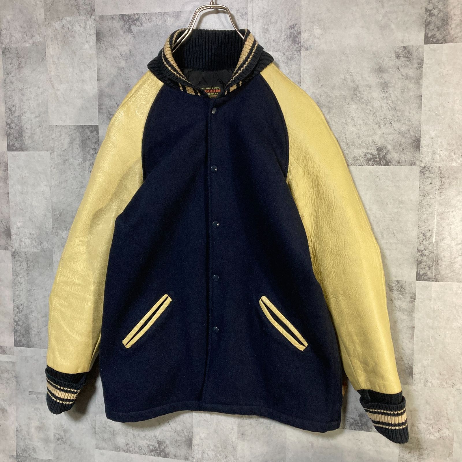 USA製 SKOOKUM スクーカム ファラオジャケット 袖レザー スタジャン