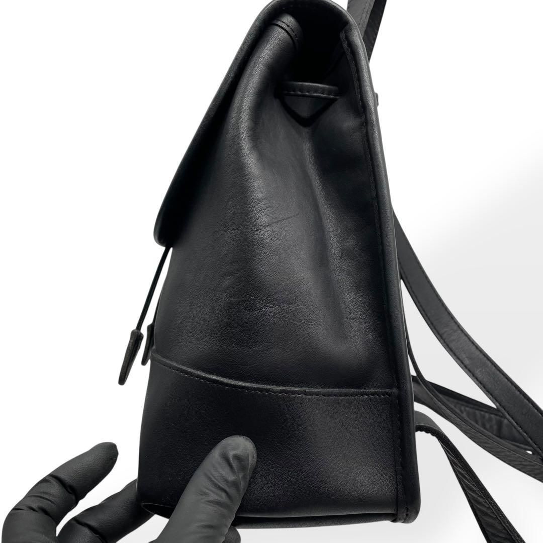 極美品 COACH オールドコーチ リュック ターンロック 本革 ブラック