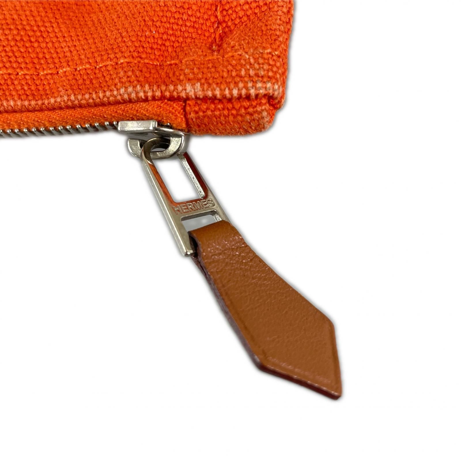 HERMES エルメス ヨッティングフラットGM ポーチ コットンキャンバス