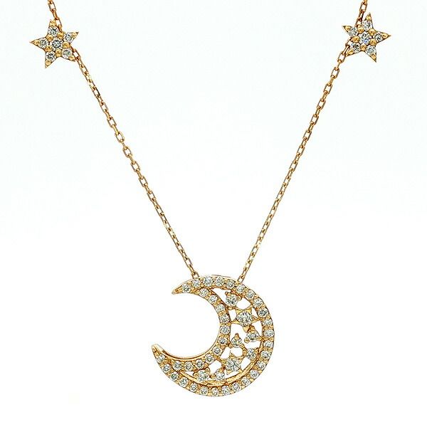 送料無料・返品可♪ポンテヴェキオ ムーン スター ダイヤ0.34ct