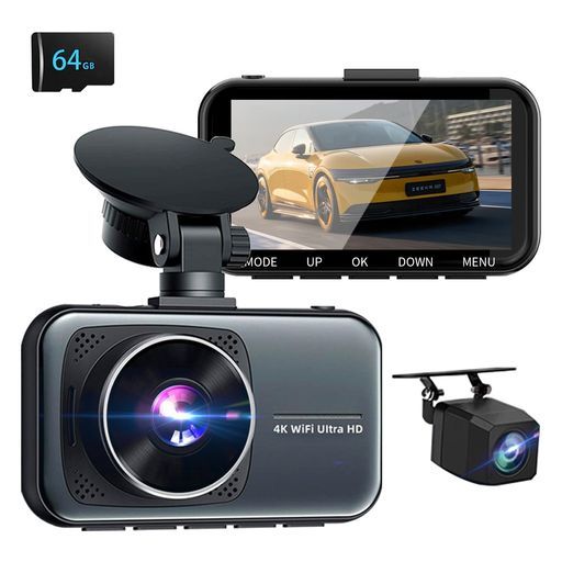 ドライブレコーダー前後2カメラ同時録画ノイズ対策済フルHD常時衝撃