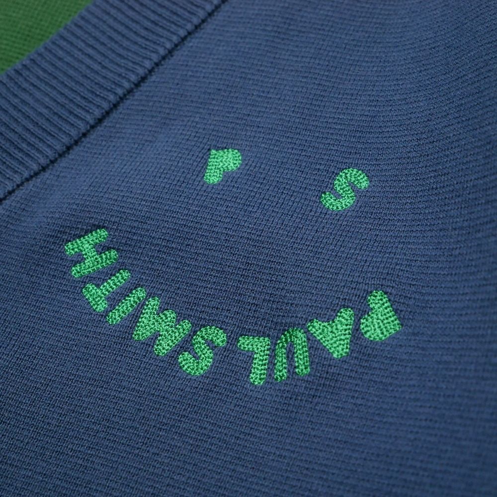 □美品□Paul Smith ポール・スミス Happy カラーブロックカーディガン