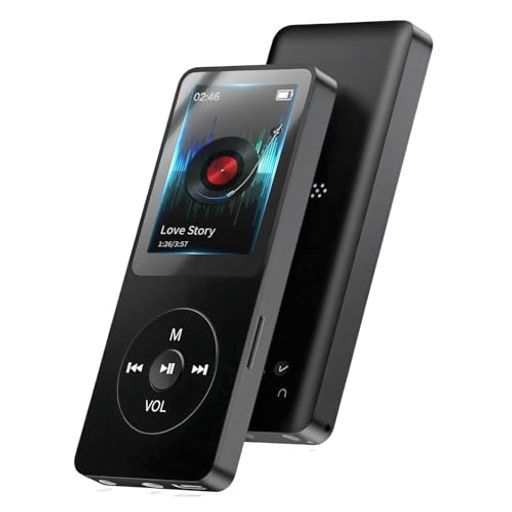 [2025 신인기] COXZDMP3 플레이어 블루투스 5.1 호환 MP3 뮤직 플레이어 32GB 포함 128GB 확장 호환 내장 스피커 (HiFi 음질 포함) 비디오/사진/녹음/FM 라디오/전자책/알람 기능 포함, 일본어 설명서 포함