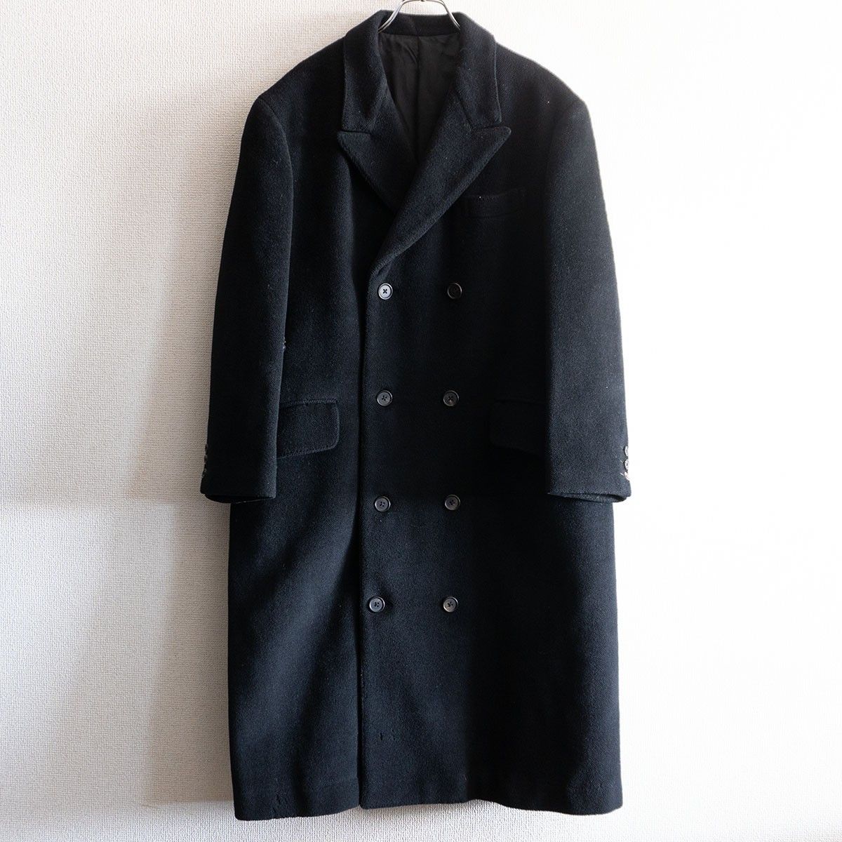 90s/アーカイブ】Y's for men【ダブル チェスター コート】 L ブラック
