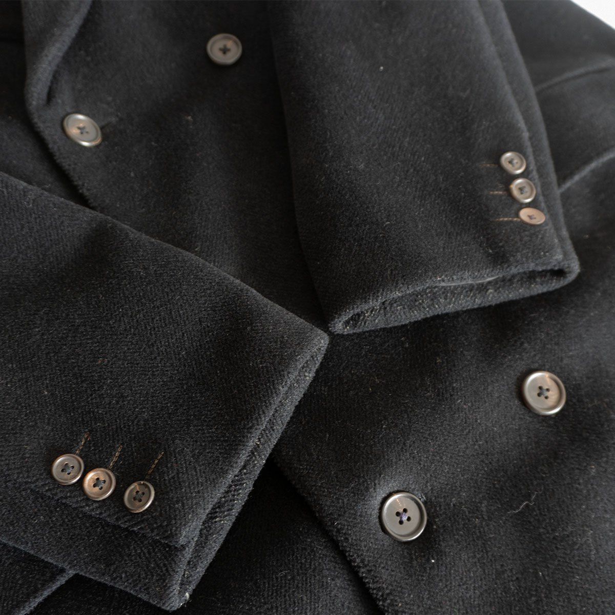 90s/アーカイブ】Y's for men【ダブル チェスター コート】 L ブラック