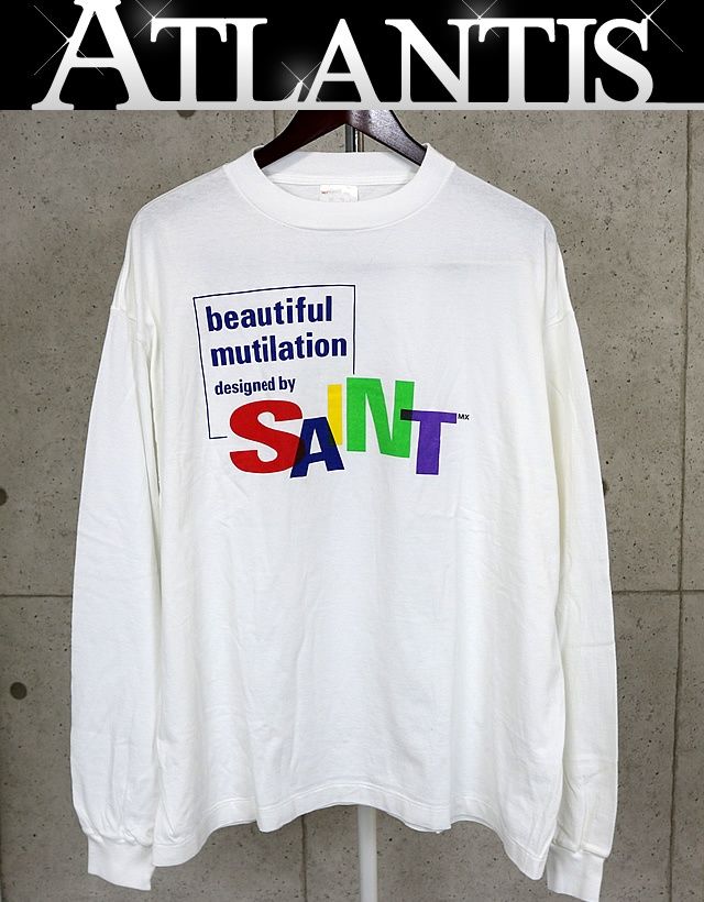 SAINT MICHAEL セント マイケル ロンT メンズ 長袖 size XL 白 101205