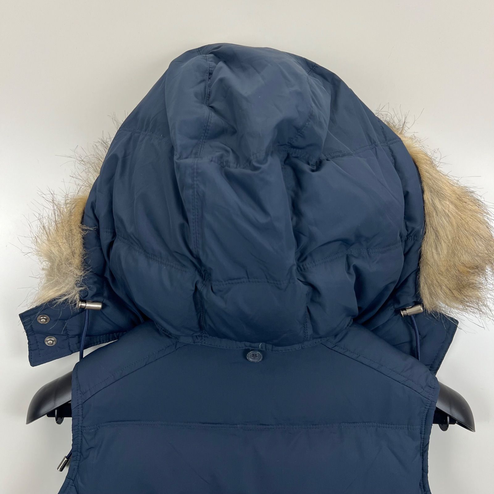 ABERCROMBIE&FITCH 00s y2k Fur hoodie down vest M アバクロ ファー