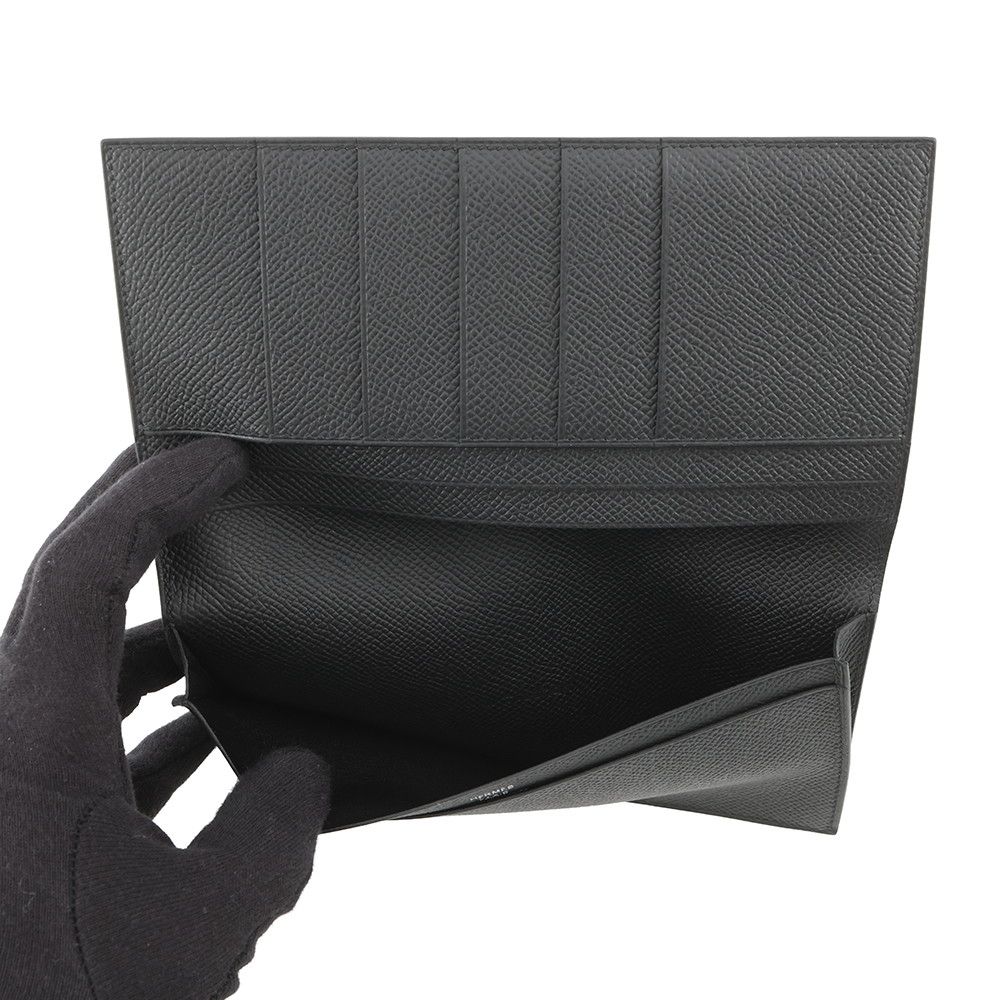 エルメス 長財布 MC2 フレミング ブラック エプソン W刻印 HERMES 財布