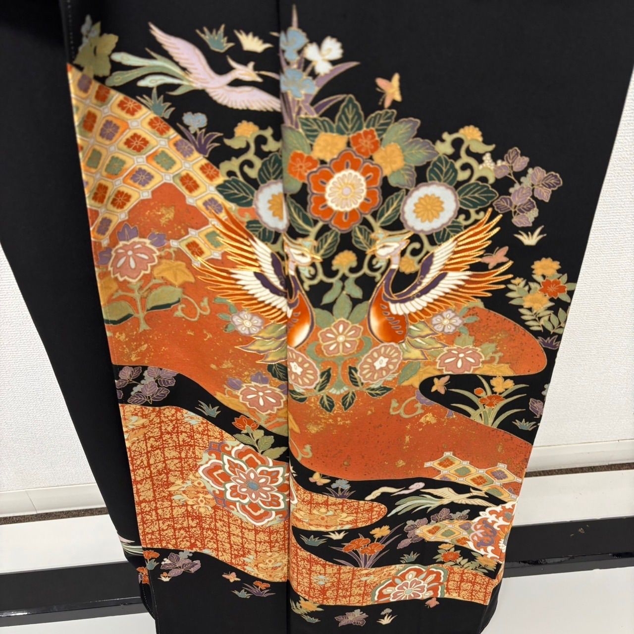 黒留袖 作家物 金駒刺繍 華紋 正倉院 五つ紋 正絹 着物 MK-2638 - メルカリ