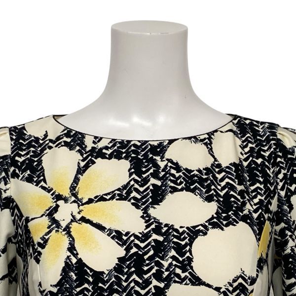 ◇ トッカ TOCCA フレアワンピース ドレス 七分袖 膝丈 クルーネック