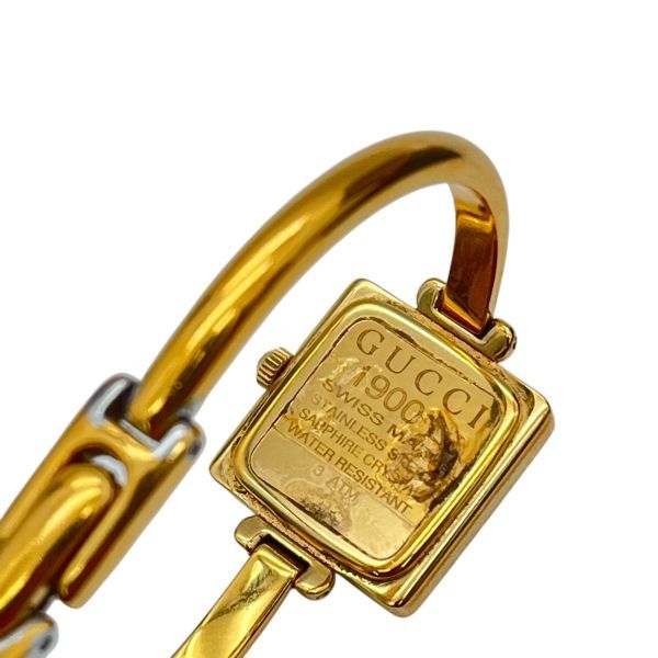 ○ グッチ GUCCI 腕時計 スクエアバングルウォッチ ホワイト文字盤