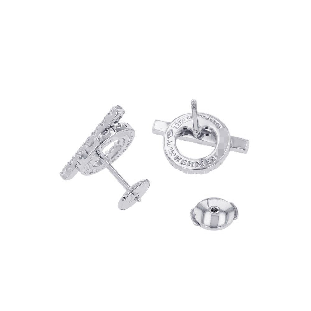 エルメス ピアス フィネス ダイヤモンド 34P 計0.92ct K18WGホワイト