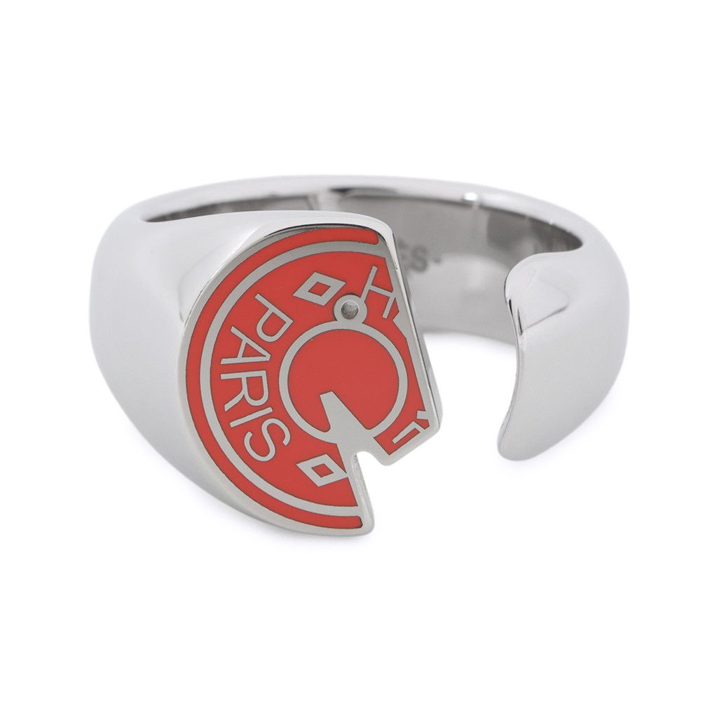 エルメス リング カルーゼル オランジュ・フィールド/シルバー金具