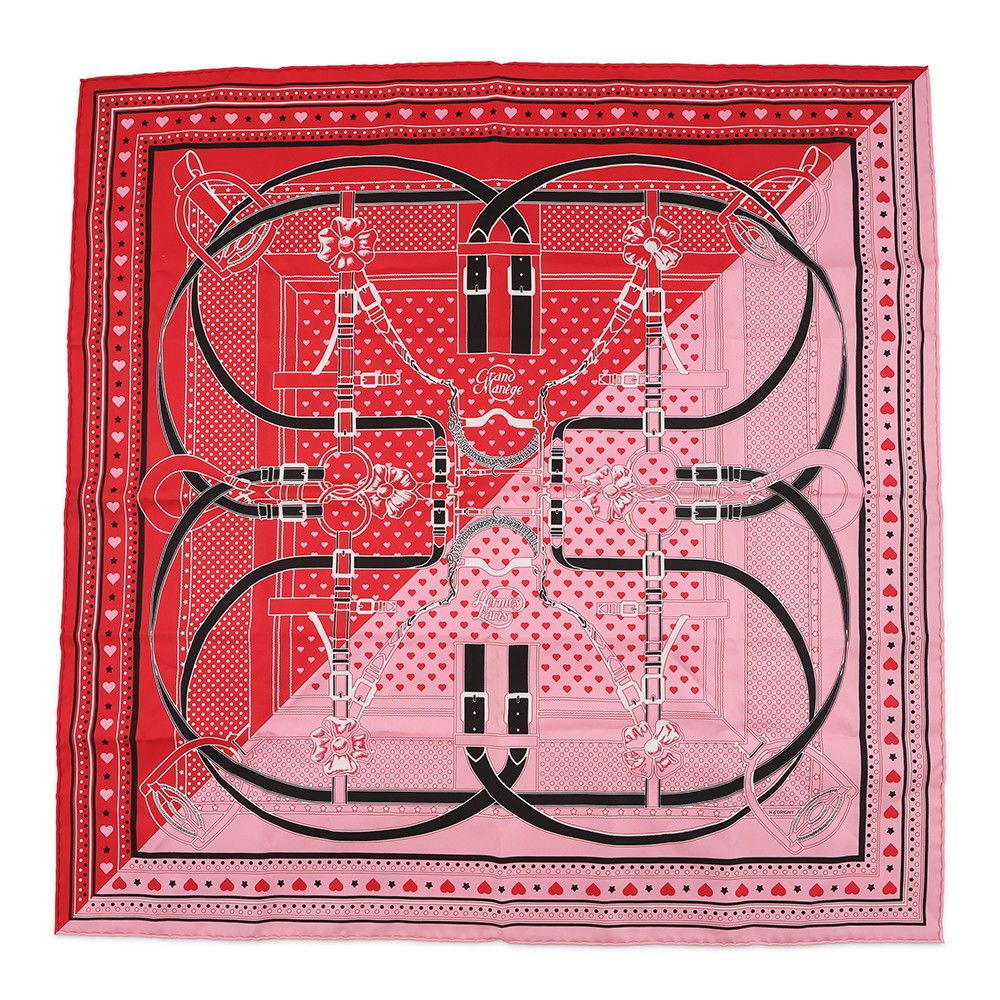 エルメス スカーフ カレ70 Grand Manege Bandana Love HERMES シルク