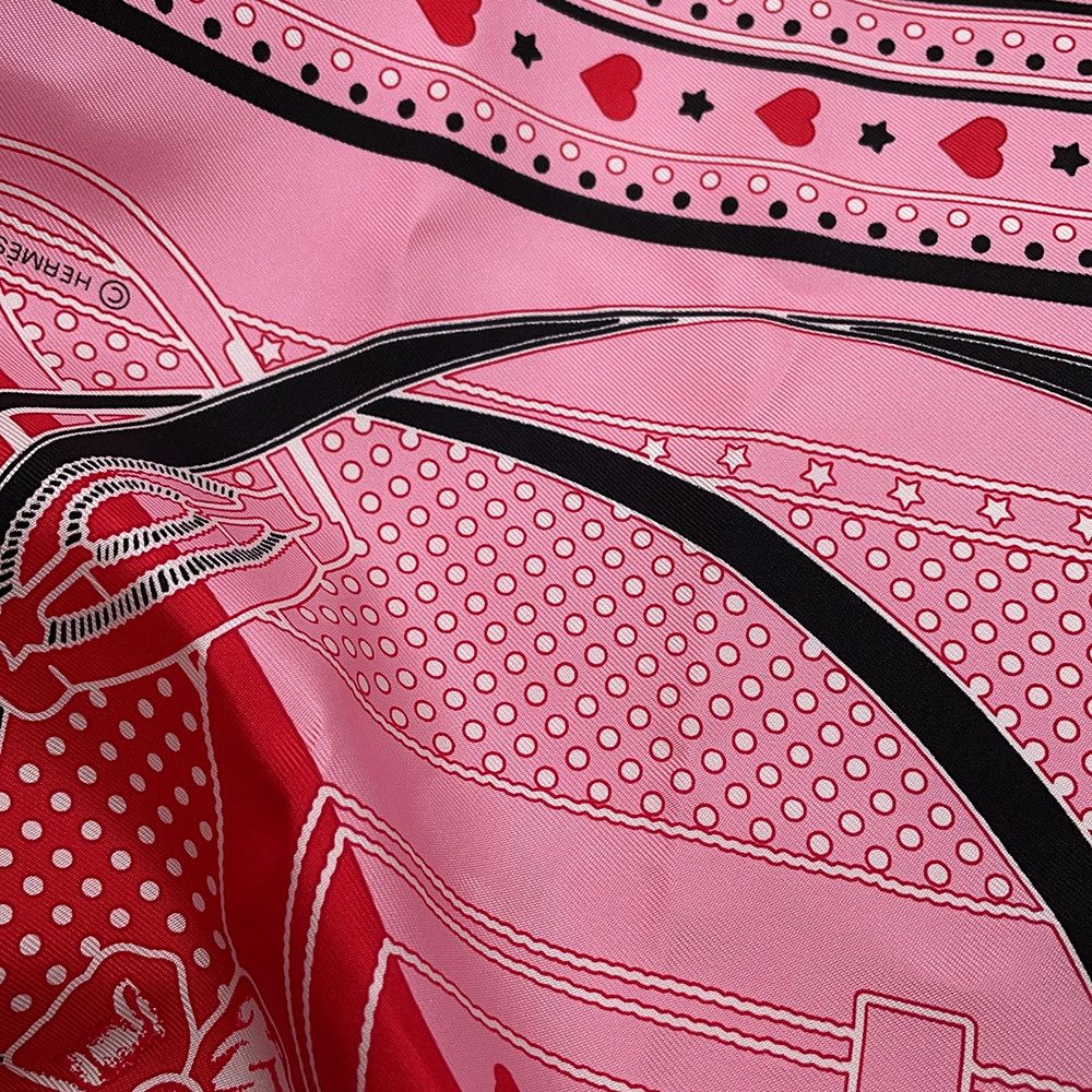 エルメス スカーフ カレ70 Grand Manege Bandana Love HERMES シルク
