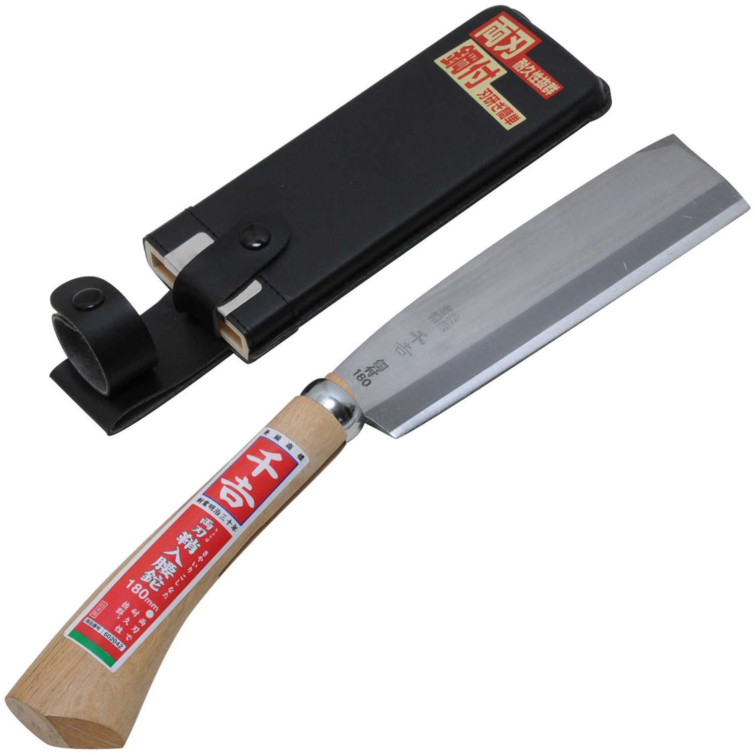 千吉 鞘入腰鉈 双刃 両刃 全長380 mm 刃部180 日本製