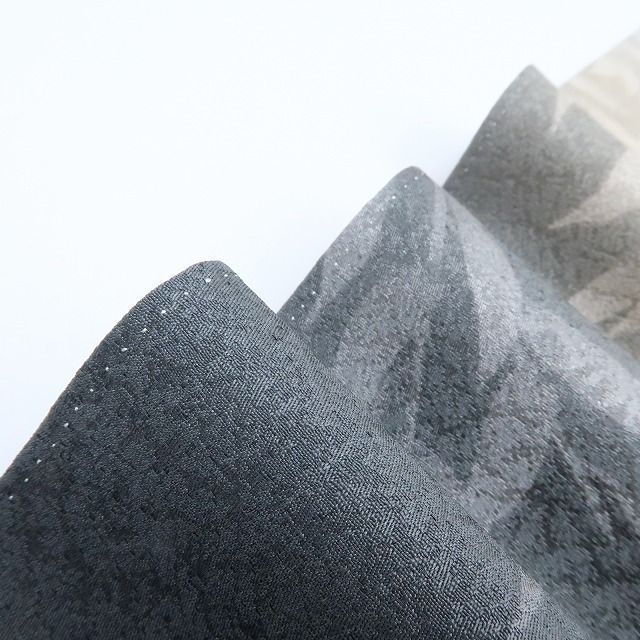 百華❀Y4295◇美品 正絹 和紙織ちりめん 作家物 彩落款 手縫い仕立て