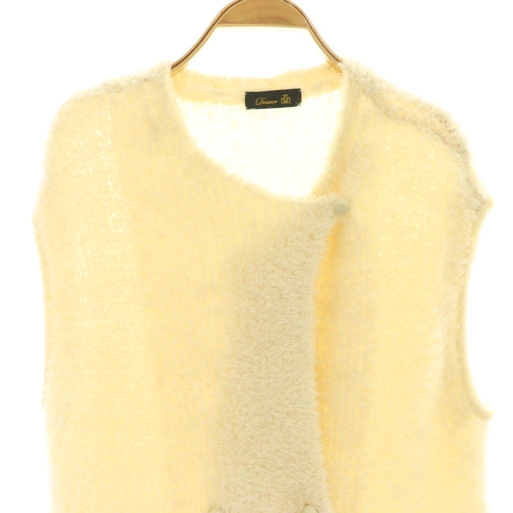 DRAWER 3G シャギーニットジレ ドゥロワー Drawer 3G シャギーニットジレ ベスト アイボリー /DF □OS