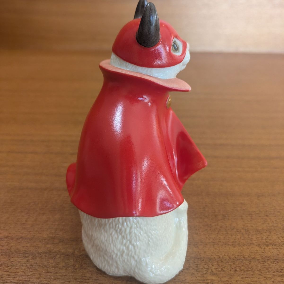 廃盤 レノックス LENOX 小悪魔 猫 フィギュリン 24K金彩 赤マント 12.5