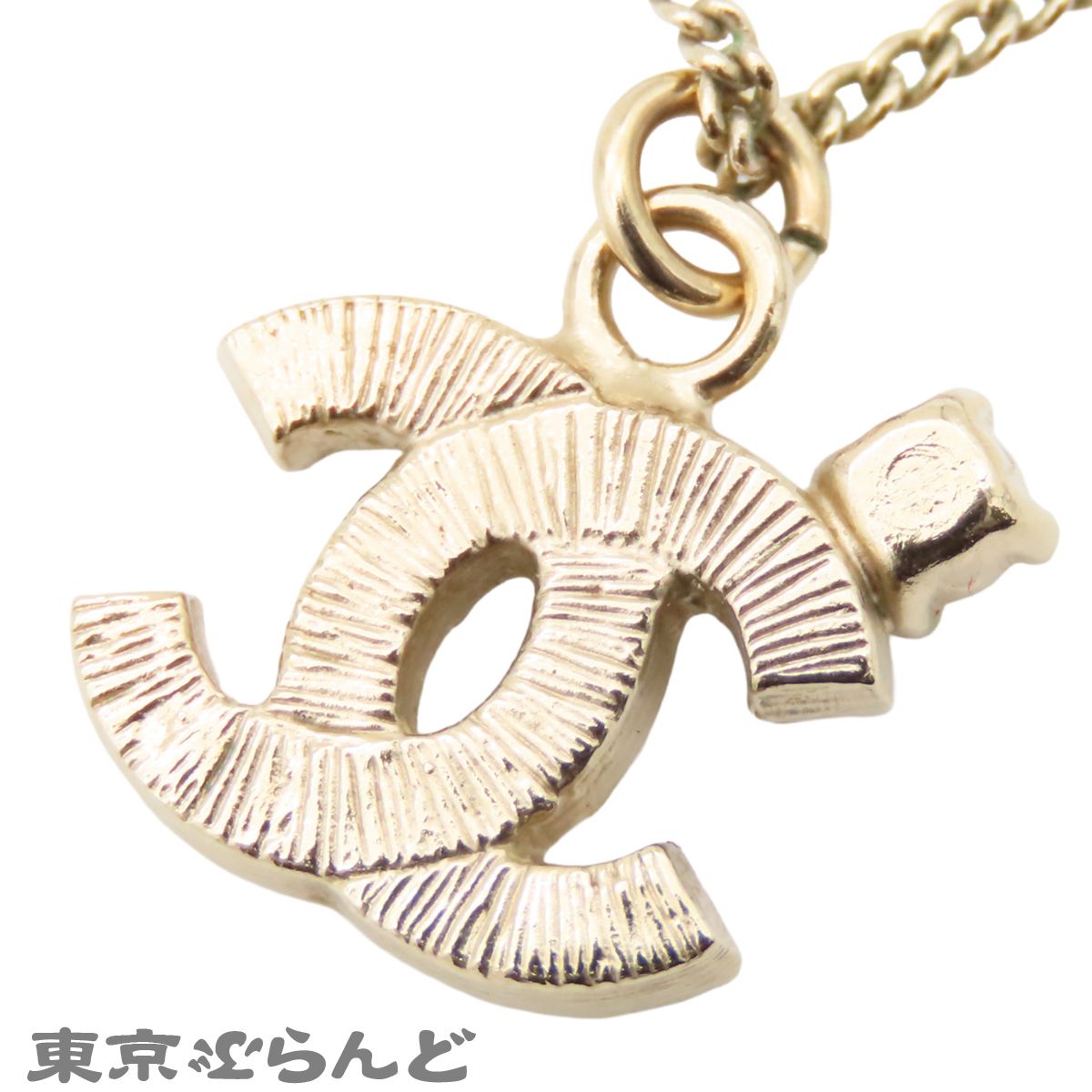 シャネル CHANEL ペンダント ゴールド メタル ラインストーン