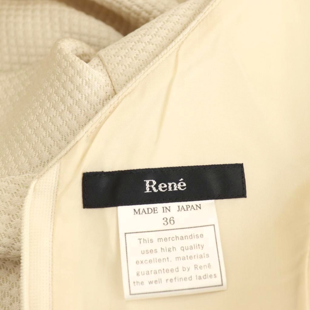 Rene♪ルネ　ベージュ　ワンピース ルネ Rene ノースリーブワンピース 膝丈 36 ライトベージュ /NR □OS