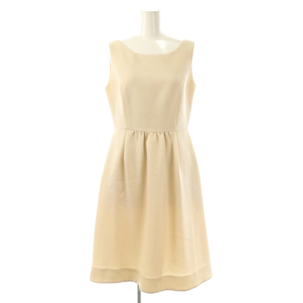 Rene♪ルネ　ベージュ　ワンピース ルネ Rene ノースリーブワンピース 膝丈 36 ライトベージュ /NR □OS