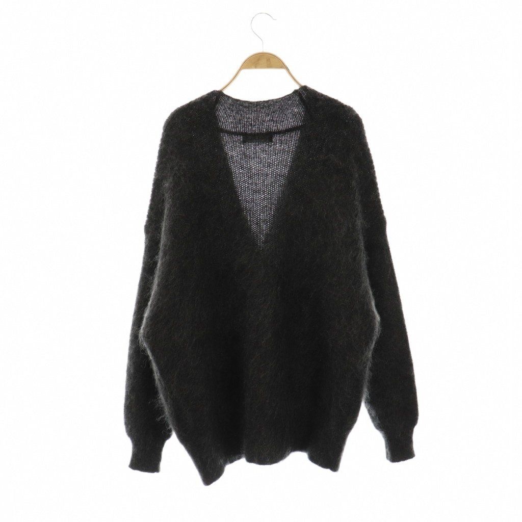 サクラ SACRA モヘヤシャギーカーディガン ニット Vネック 38
