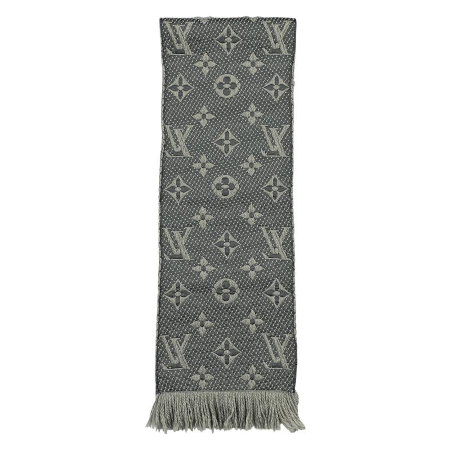 ☆E4911 ルイヴィトン マフラー エシャルプ・ロゴマニア 413287 ウール