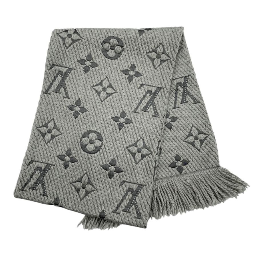 ☆E4911 ルイヴィトン マフラー エシャルプ・ロゴマニア 413287 ウール