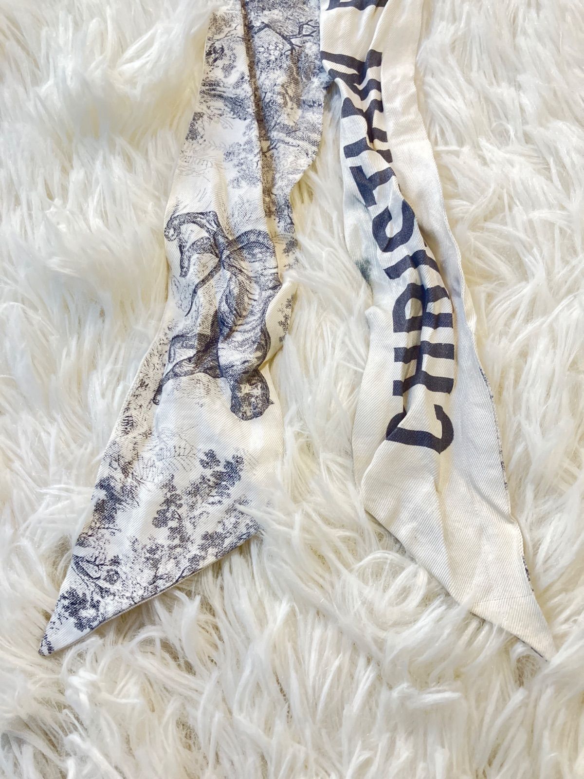 Christian Dior ディオール リボンスカーフ ミッツァ ツイリー 5782