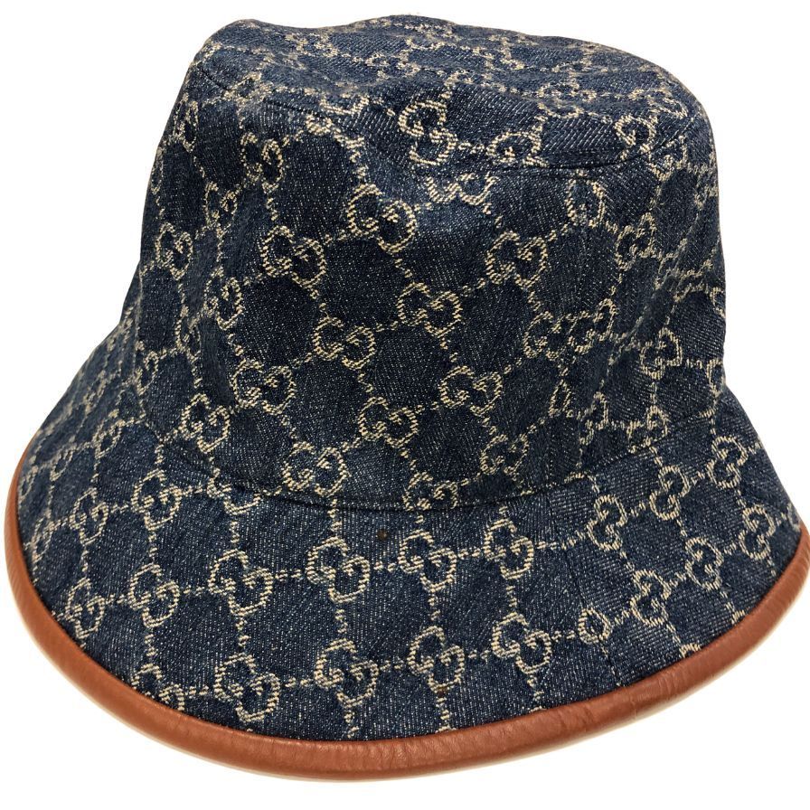グッチ バケットハット GGキャンバス コットン デニム【AFI20】 - メルカリ