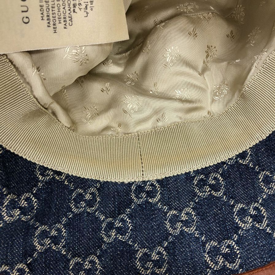 グッチ バケットハット GGキャンバス コットン デニム【AFI20】 - メルカリ