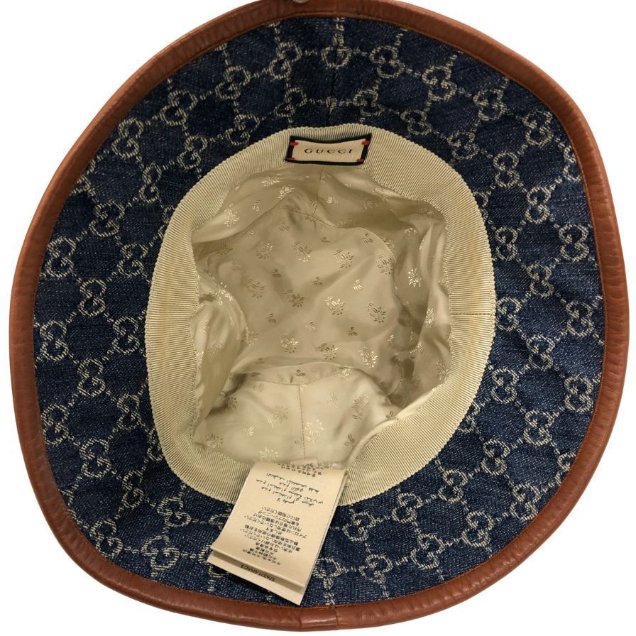 グッチ バケットハット GGキャンバス コットン デニム【AFI20】 - メルカリ